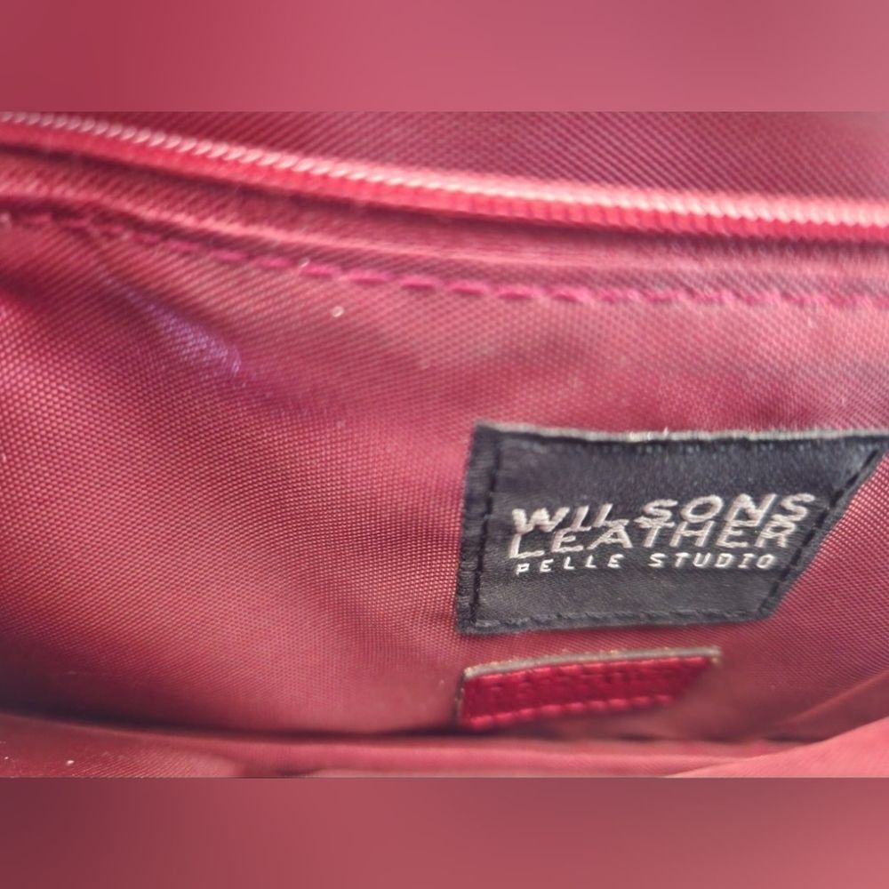 NWT Red Pelle Studio/ Wilsons Italian Leather Wrist Bag - Picture 3 of 7